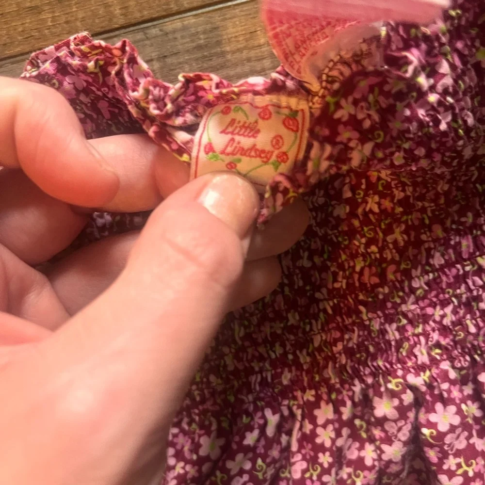 Vintage Charming Floral Top and Blue Jeans Set for Kids - Picture 3 of 3